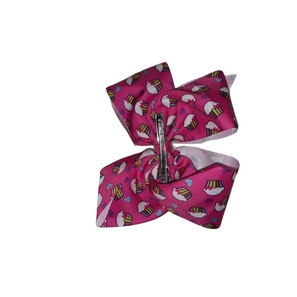JoJo Siwa Girls Pink Cupcake Hair Bow‎ with Bling Party Accessory